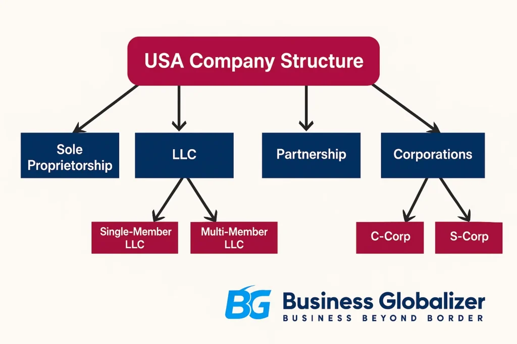 Major Considerations Before Forming a U.S. Company 2 USA Company Structure