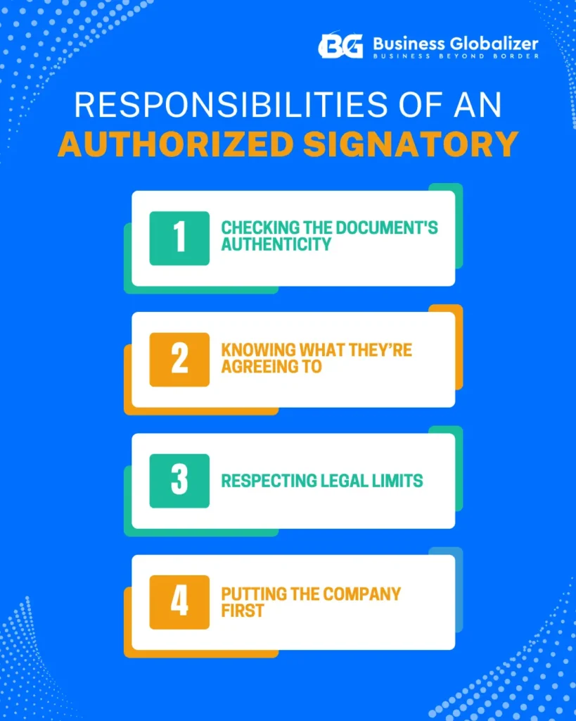 Authorized Signatory: Roles, Responsibilities, and Legal Power 1 Responsibilities of an Authorized Signatory