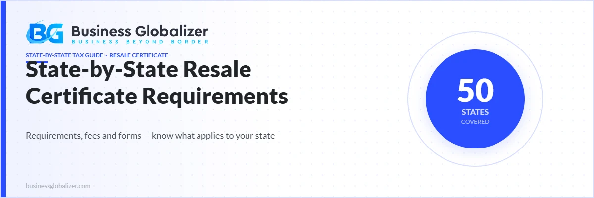 State-by-State Resale Certificate Requirements — 50 US states covered
