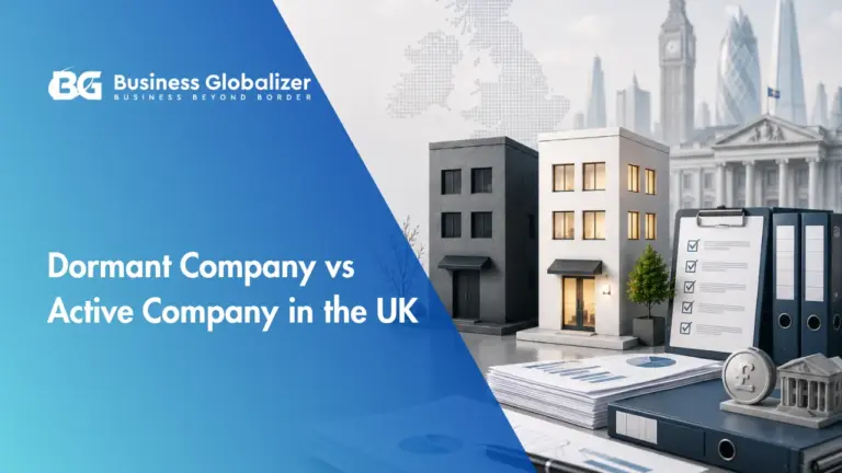 Dormant company vs active company in the UK with Business Globalizer corporate compliance concept