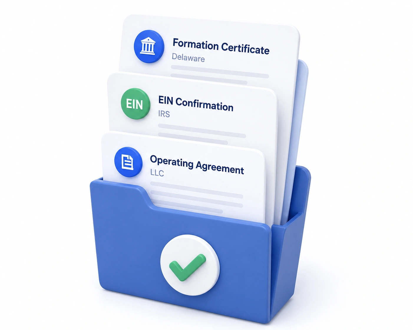 Founder reviewing completed U.S. company formation documents